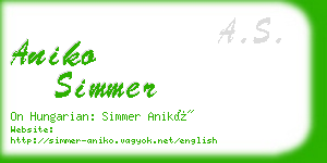 aniko simmer business card
